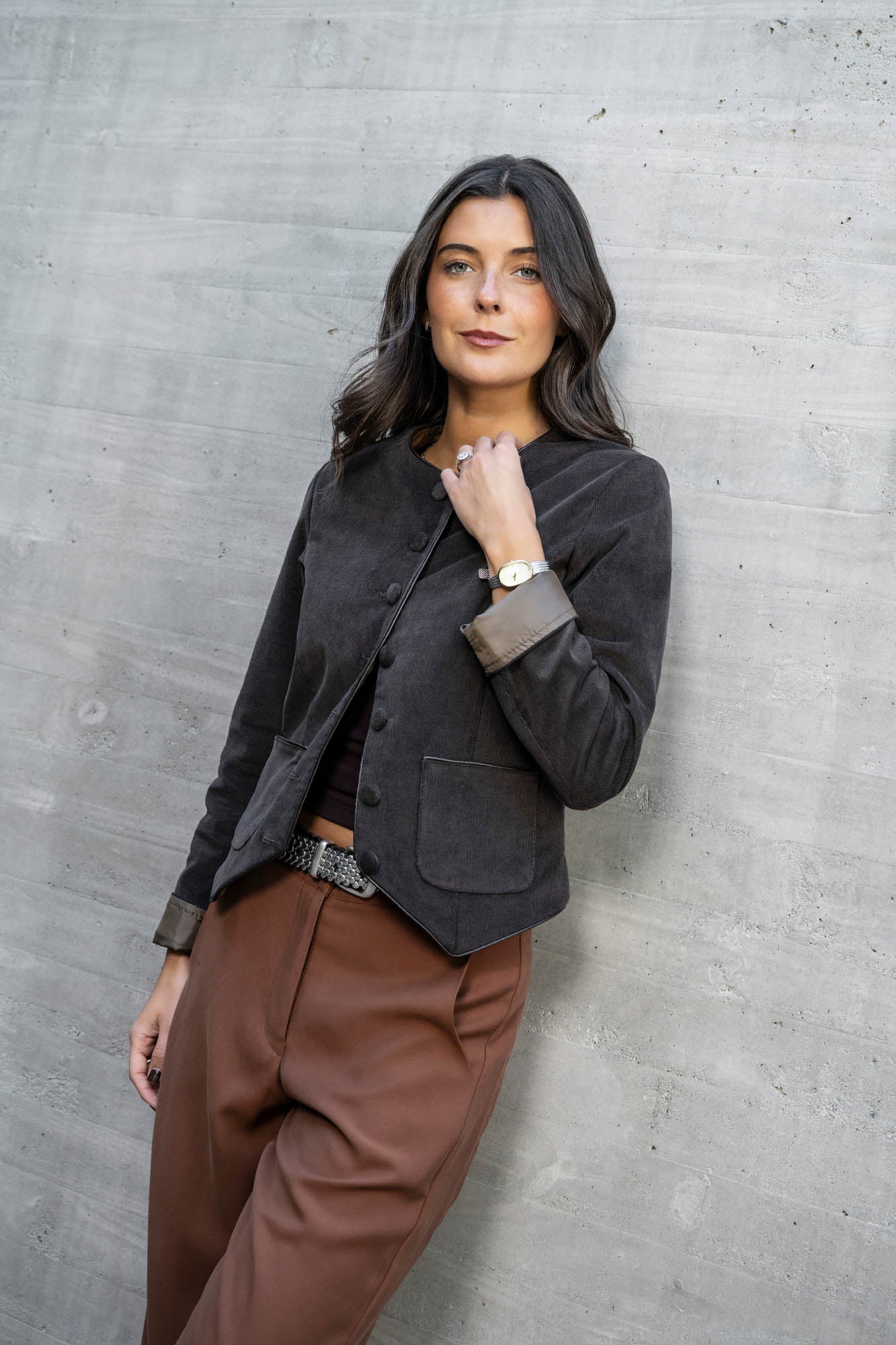 Chaqueta Fer Pana cuello redondo (Código SALE30%OFF)