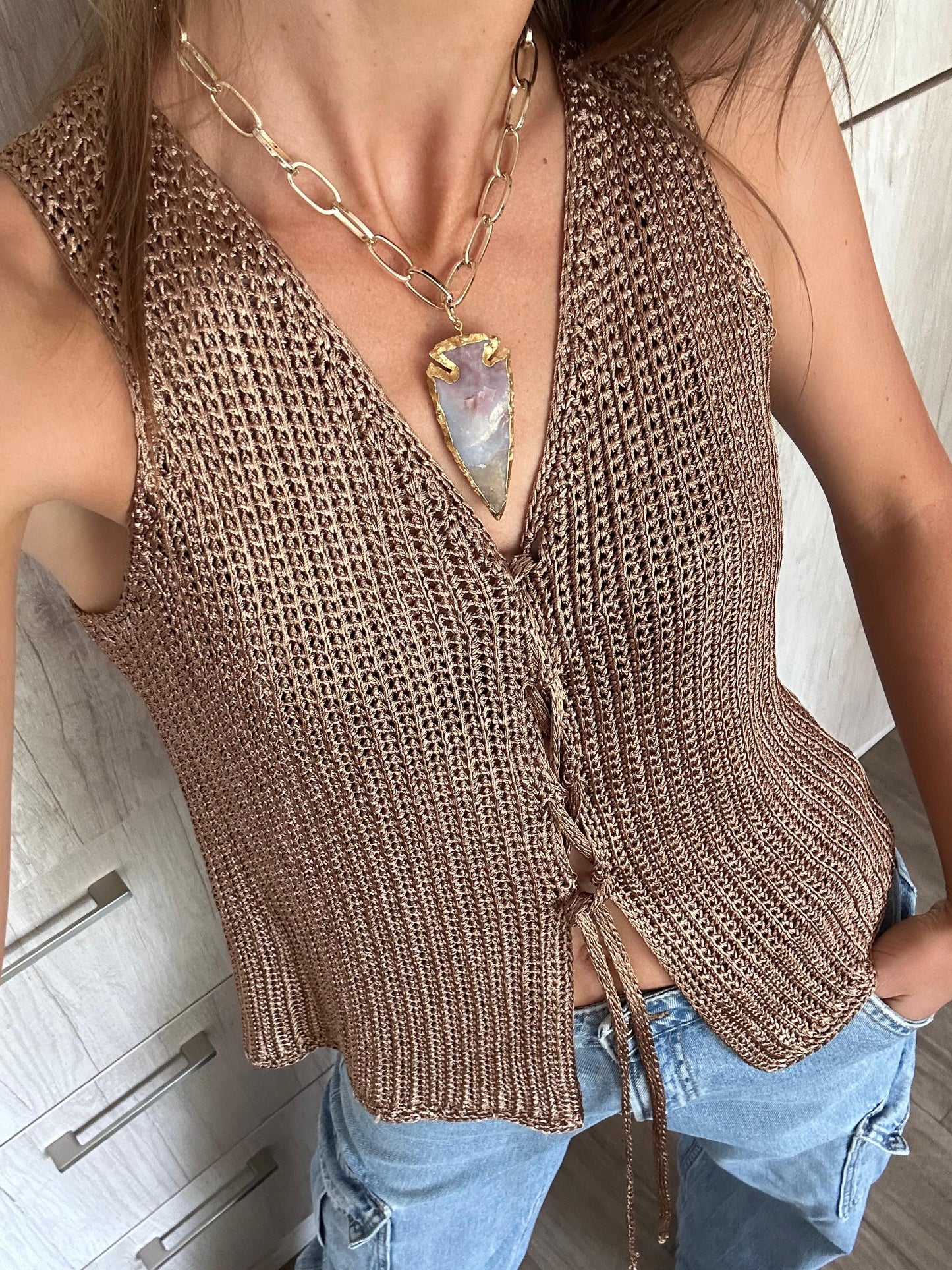 Top Tejido Crochet Amarras